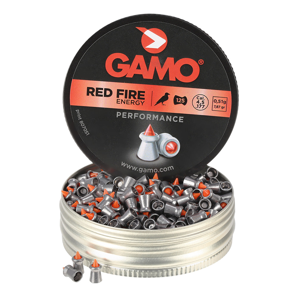 Gamo Spitzkopf-Diabolos Red Fire Polymerspitze 4,5mm 125 Stück