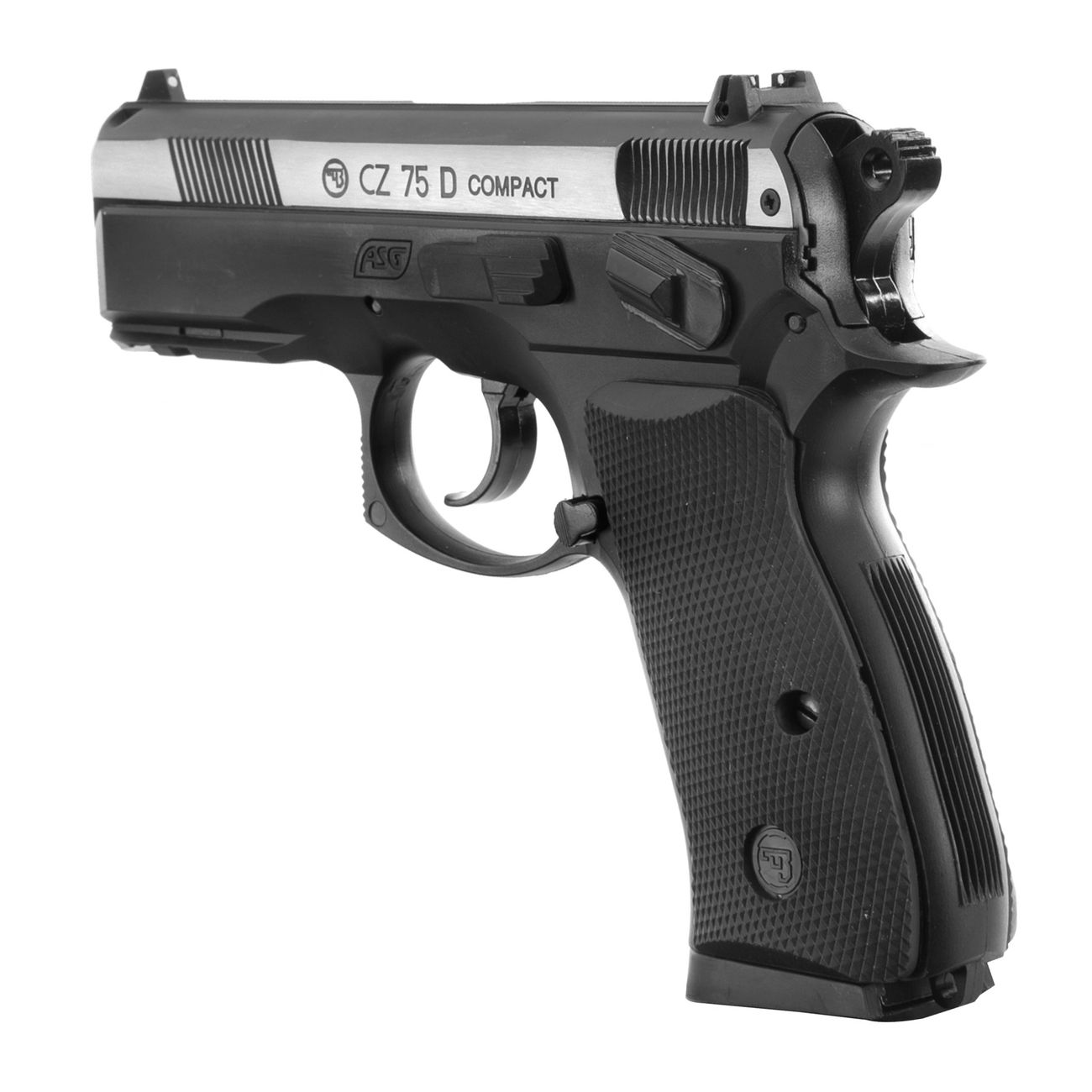 ASG CZ 75D Compact m. Metallschlitten 4,5mm BB CO2 Pistole Dual Tone Bild 2