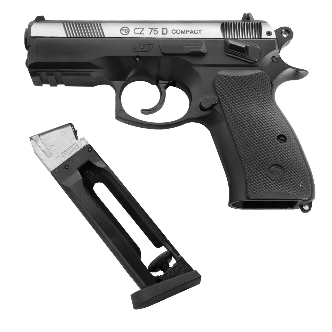 ASG CZ 75D Compact m. Metallschlitten 4,5mm BB CO2 Pistole Dual Tone Bild 1