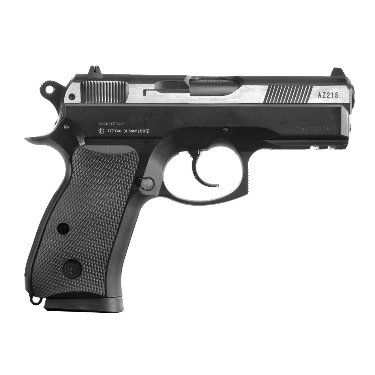 ASG CZ 75D Compact m. Metallschlitten 4,5mm BB CO2 Pistole Dual Tone Bild 4