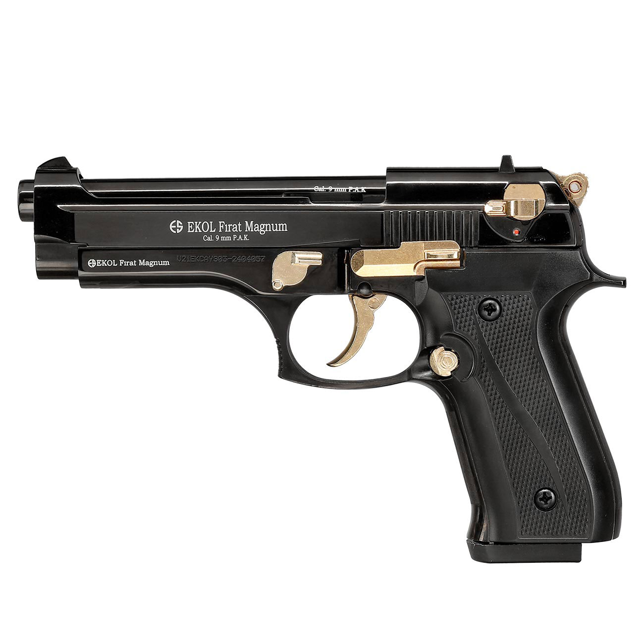 Ekol Firat Magnum Schreckschuss Pistole Kal. 9mm P.A.K. schwarz / gold - B-WARE