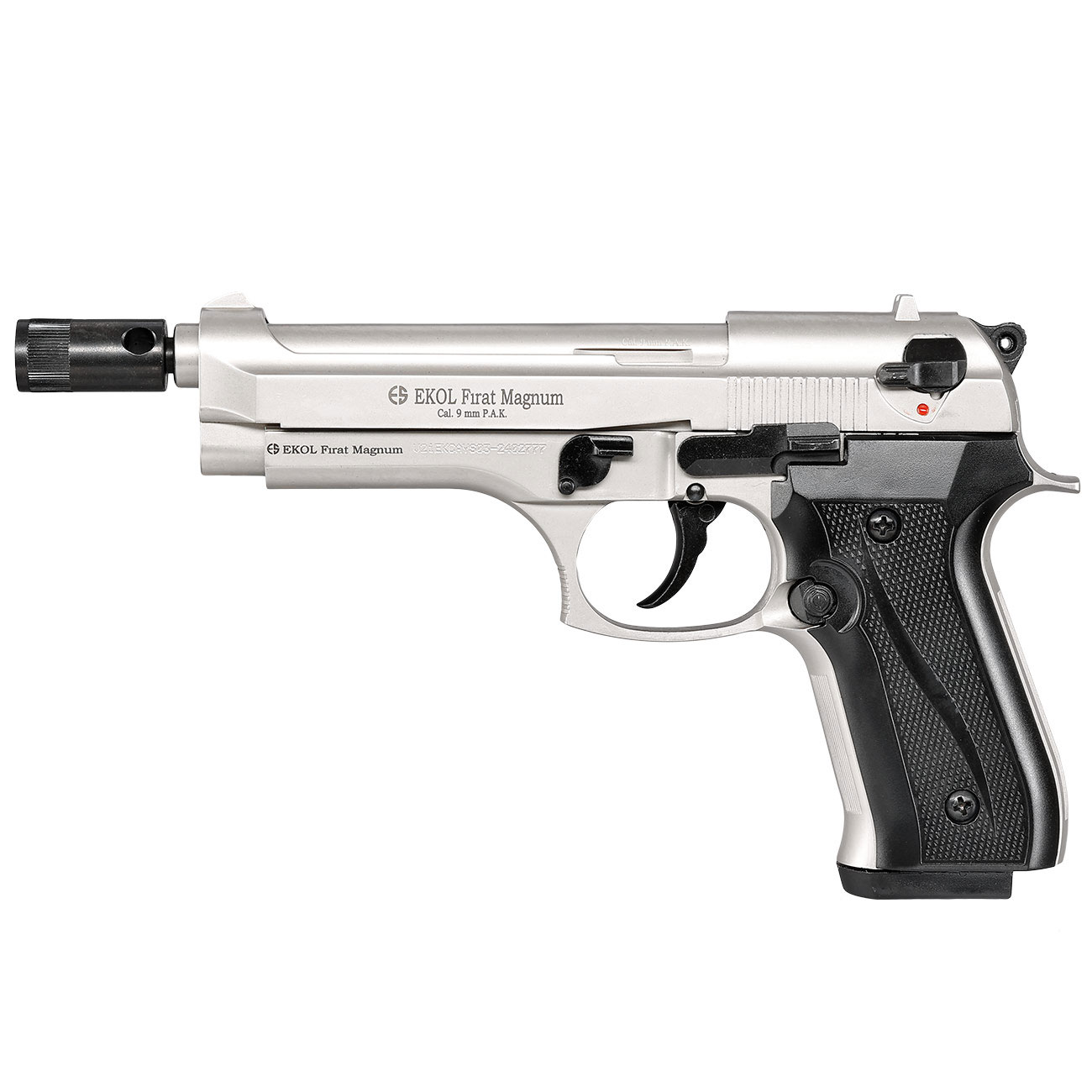 Ekol Firat Magnum Schreckschuss Pistole Kal. 9mm P.A.K. nickel - B-WARE Bild 10