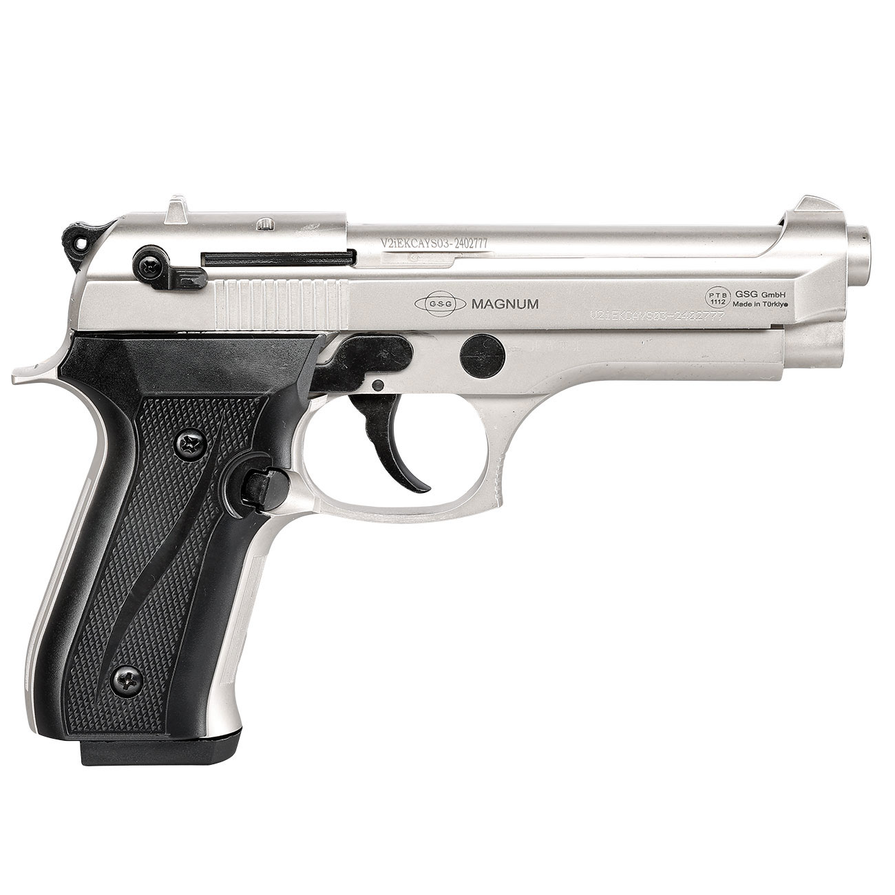Ekol Firat Magnum Schreckschuss Pistole Kal. 9mm P.A.K. nickel - B-WARE Bild 3