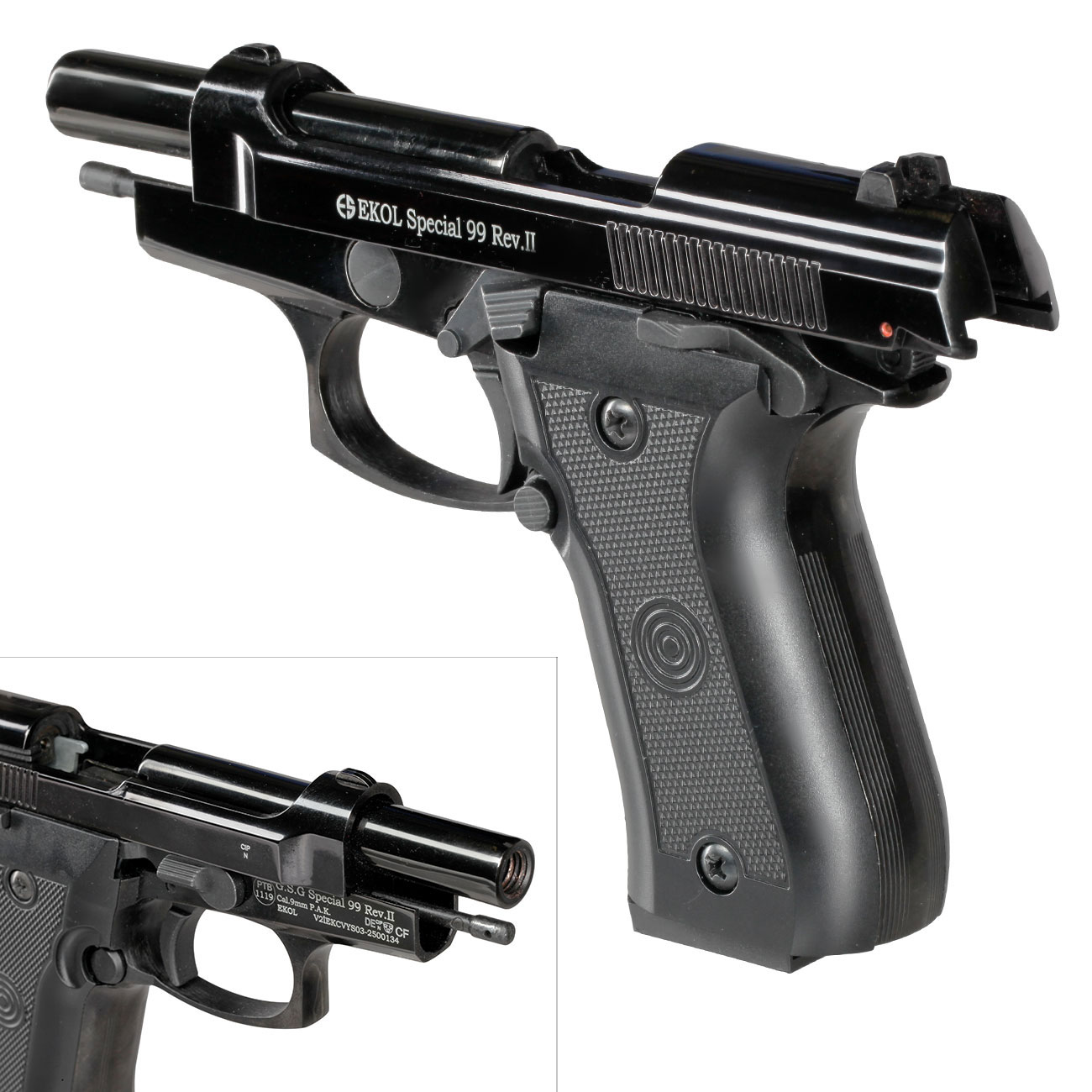 Ekol Special 99 Rev. II Schreckschuss Pistole Kal. 9 mm P.A.K. br�niert - B-WARE Bild 8