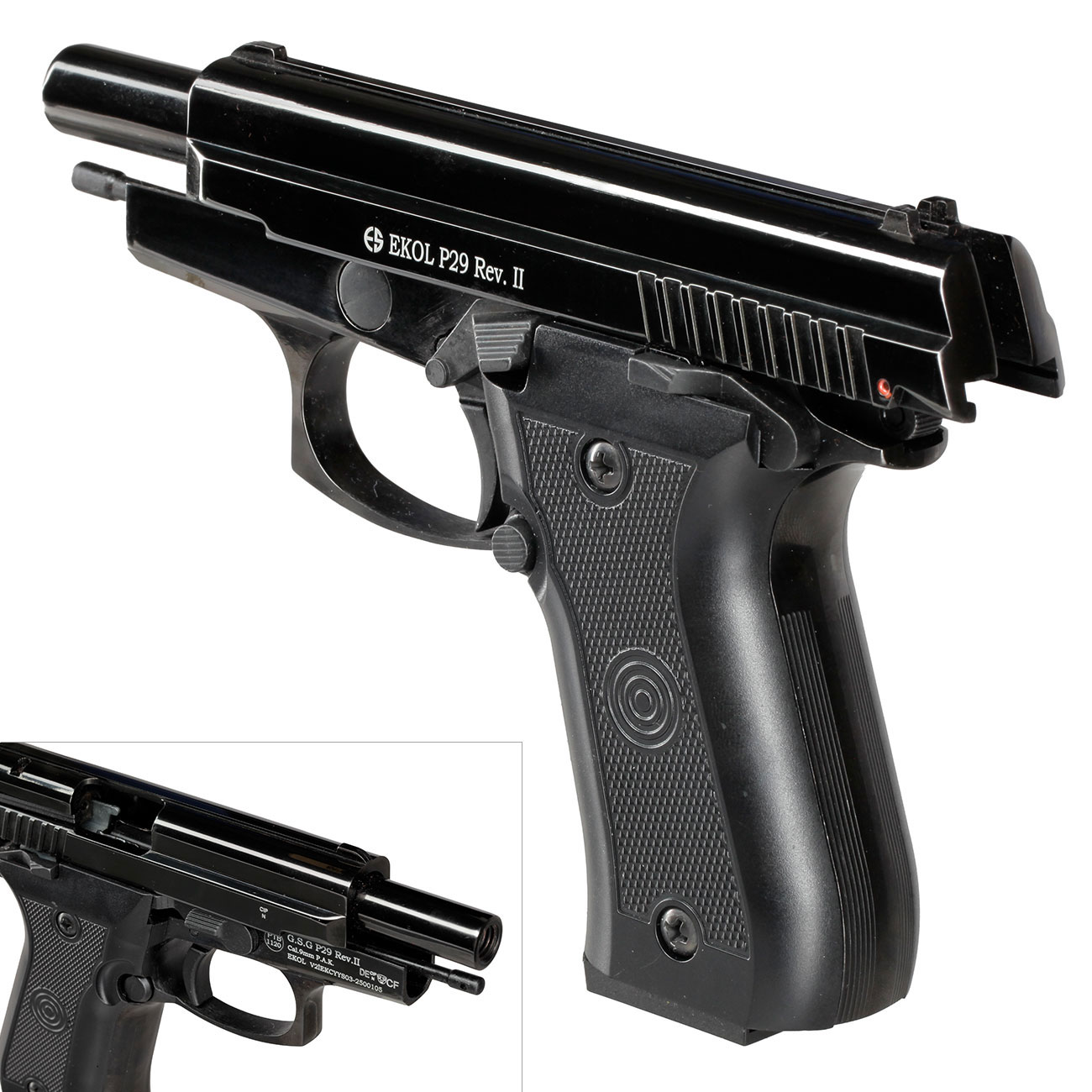 Ekol P29 Rev. II Schreckschuss Pistole Kal. 9 mm P.A.K. br�niert - B-WARE Bild 8