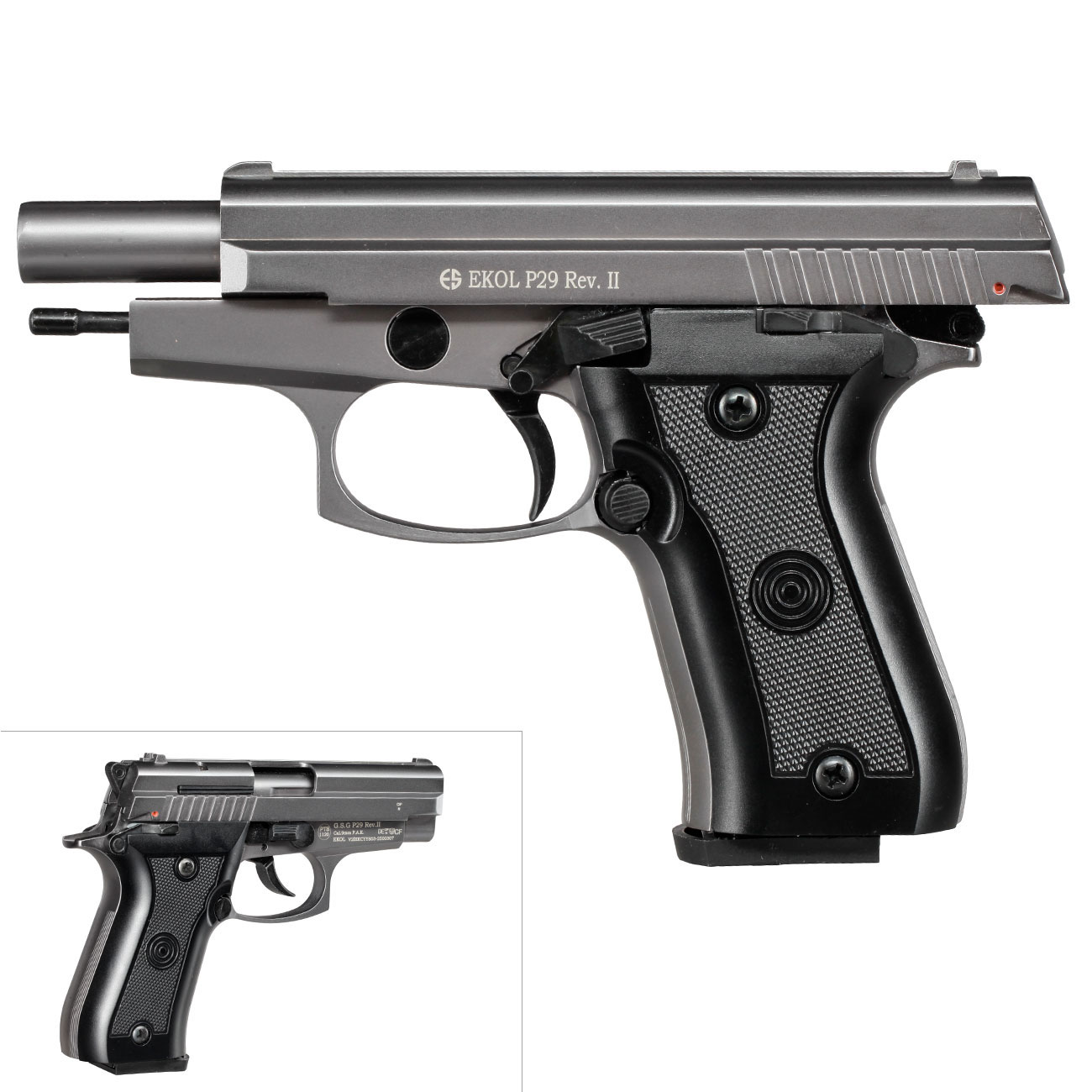 Ekol P29 Rev. II Schreckschuss Pistole Kal. 9 mm P.A.K. titan - B-WARE Bild 9