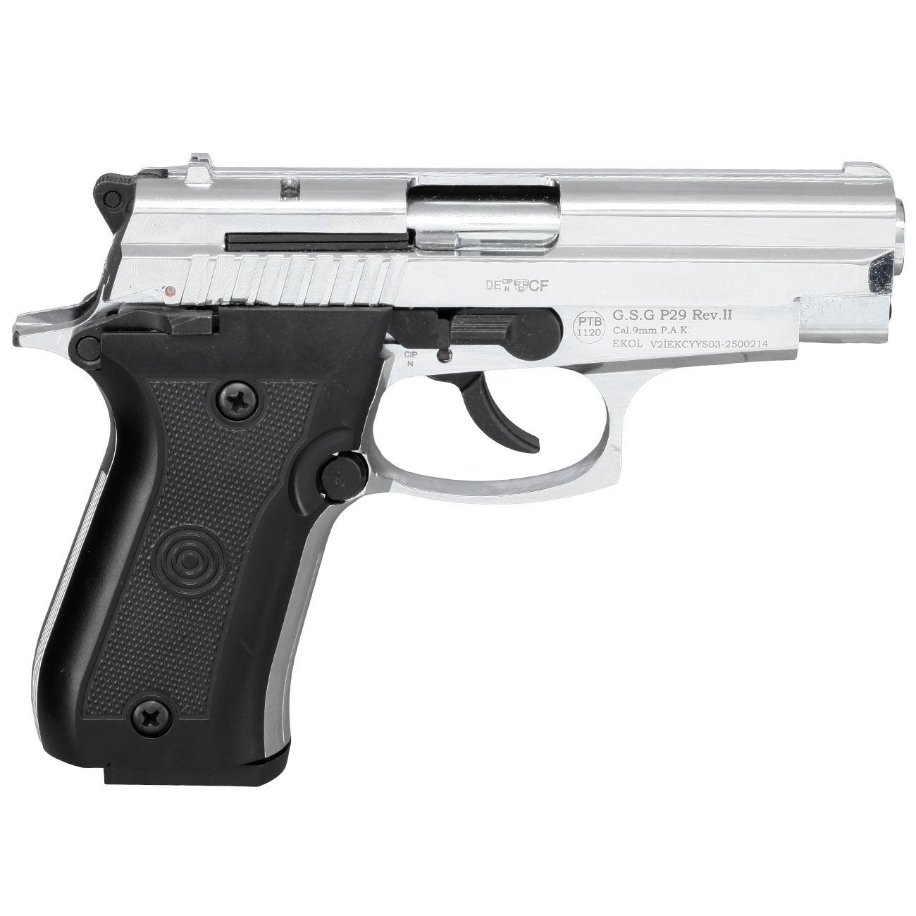 Ekol P29 Rev. II Schreckschuss Pistole Kal. 9 mm P.A.K. verchromt - B-WARE Bild 3