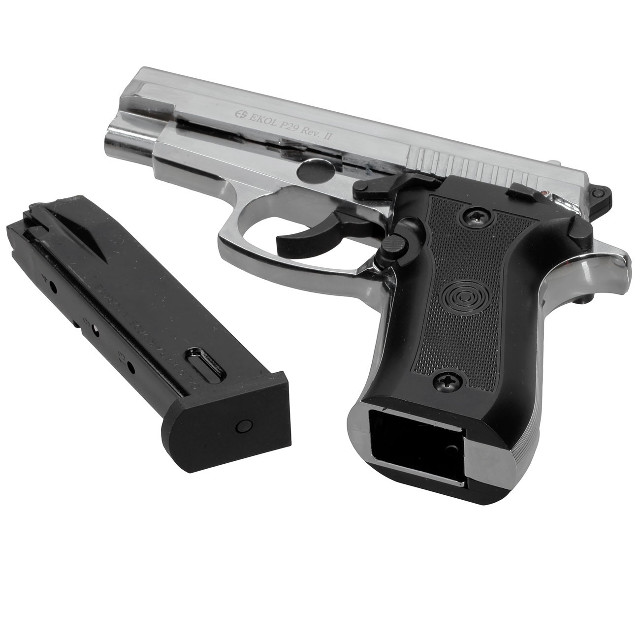 Ekol P29 Rev. II Schreckschuss Pistole Kal. 9 mm P.A.K. verchromt - B-WARE Bild 6