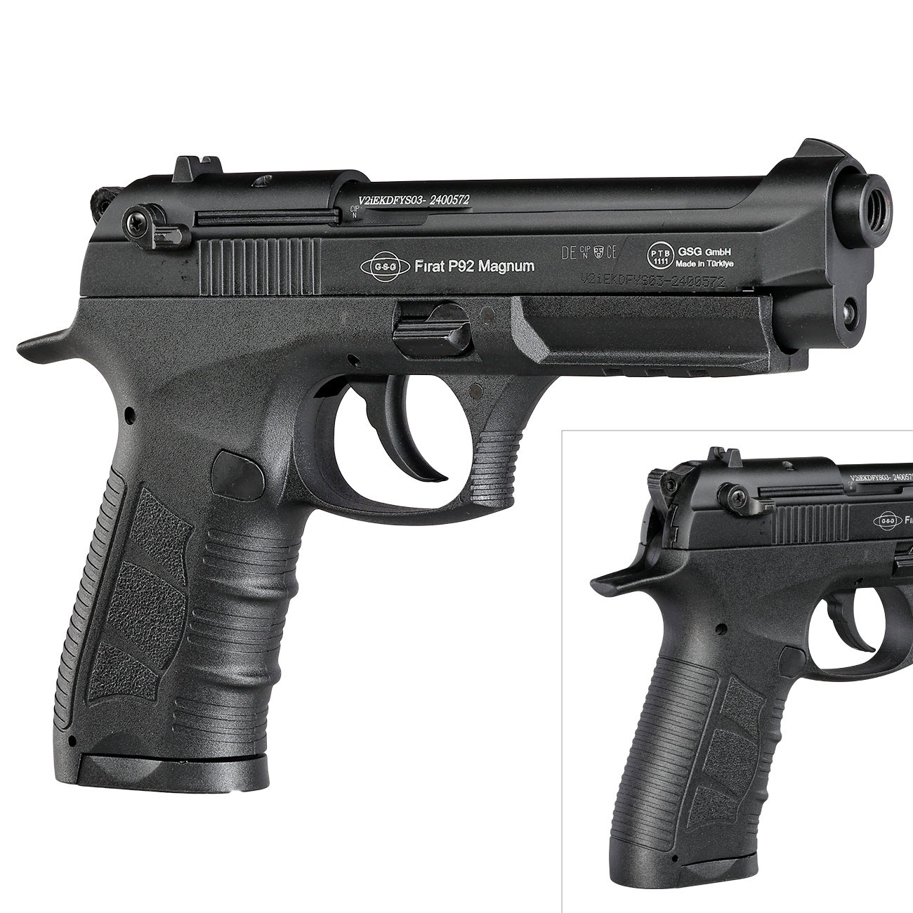 Ekol P92 Magnum Schreckschuss Pistole Kal. 9mm P.A.K. br�niert - B-WARE Bild 9