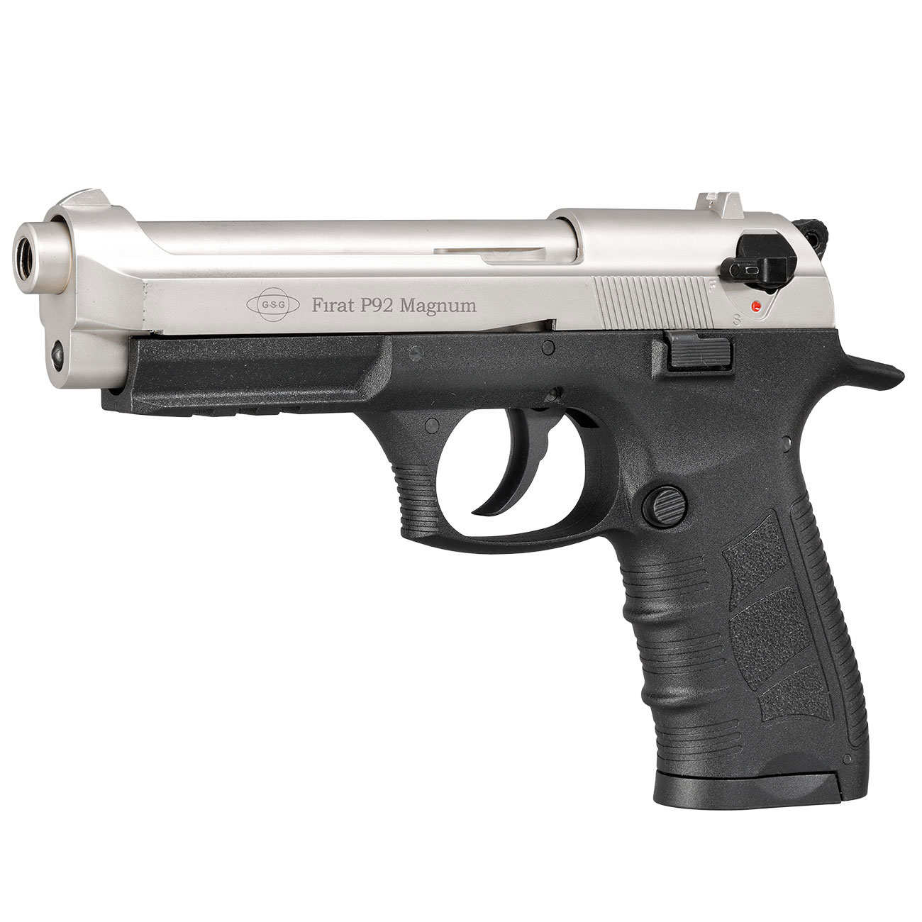 Ekol P92 Magnum Schreckschuss Pistole Kal. 9mm P.A.K. nickel - B-WARE Bild 2