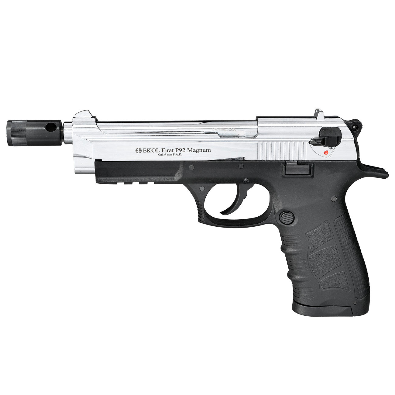Ekol P92 Magnum Schreckschuss Pistole Kal. 9mm P.A.K. chrom - B-WARE Bild 10