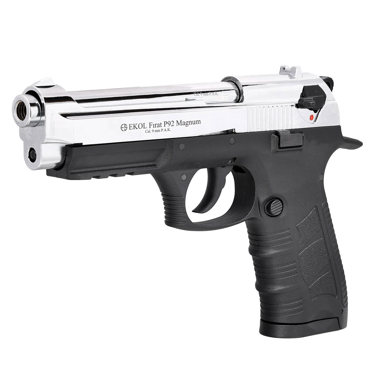 Ekol P92 Magnum Schreckschuss Pistole Kal. 9mm P.A.K. chrom - B-WARE Bild 2