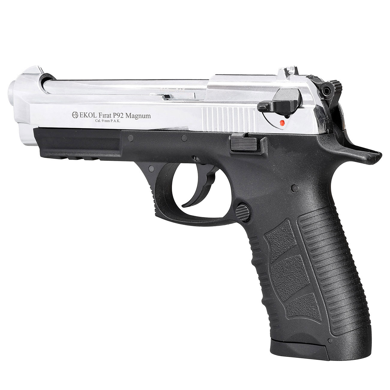 Ekol P92 Magnum Schreckschuss Pistole Kal. 9mm P.A.K. chrom - B-WARE Bild 7