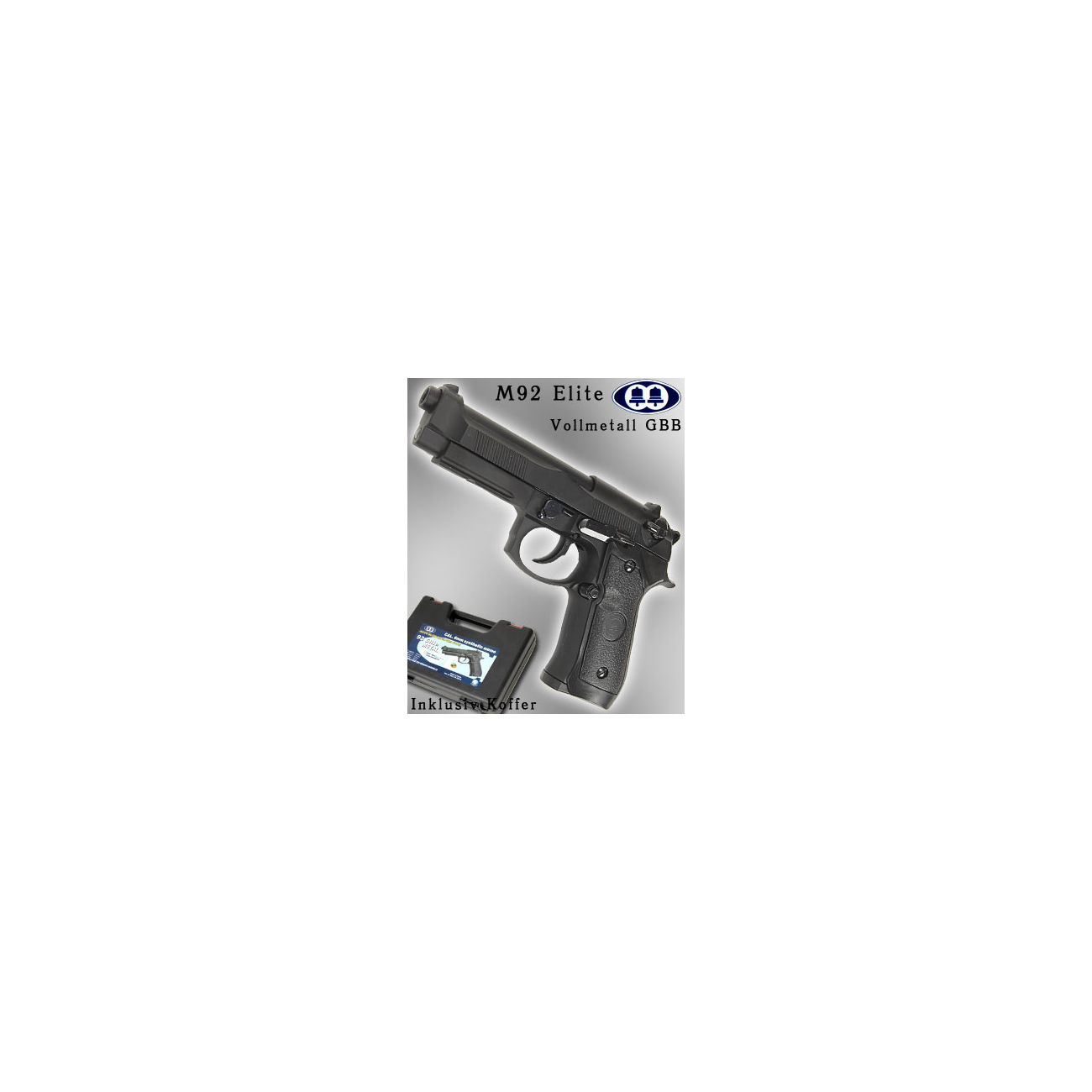 Ersatzteilset Double Bell M92 Elite Vollmetall GBB 6mm BB schwarz inkl. Pistolenkoffer