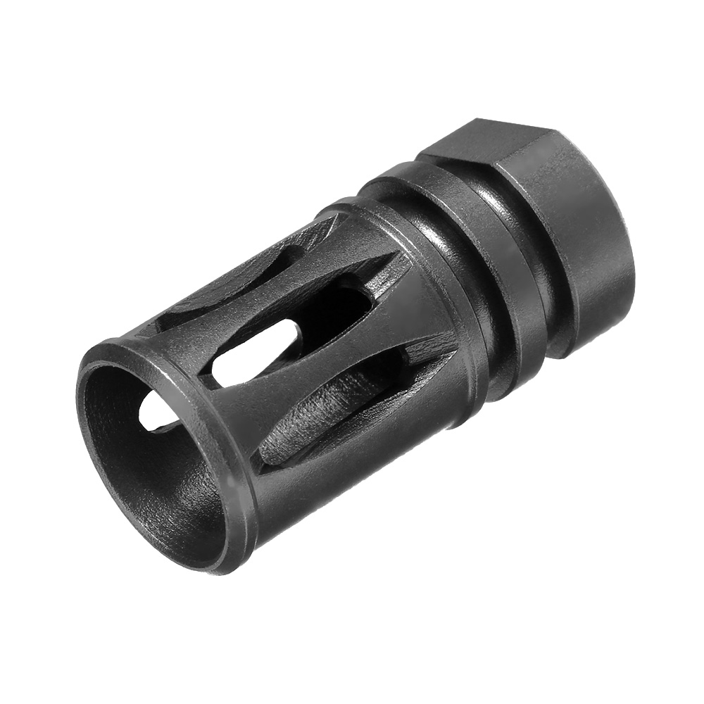 ICS M4 / M16 Birdcage Stahl Flash-Hider schwarz 14mm-