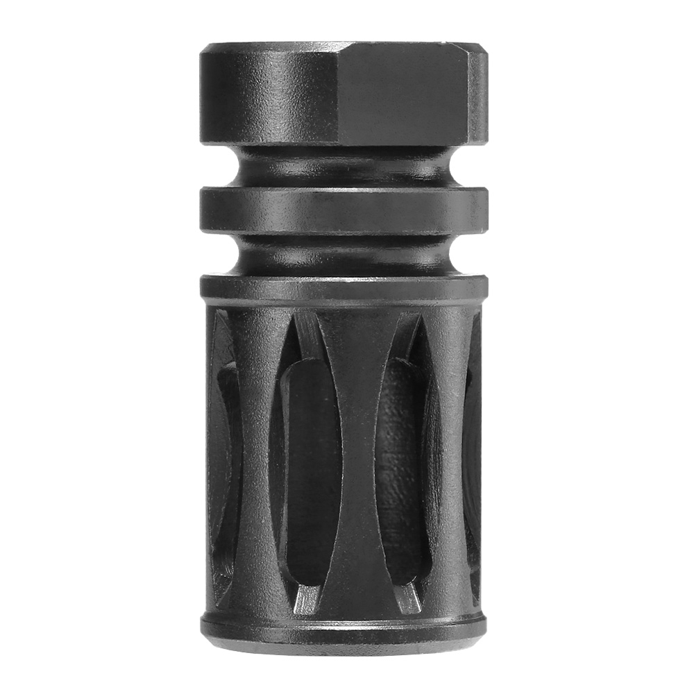 ICS M4 / M16 Birdcage Stahl Flash-Hider schwarz 14mm- Bild 2