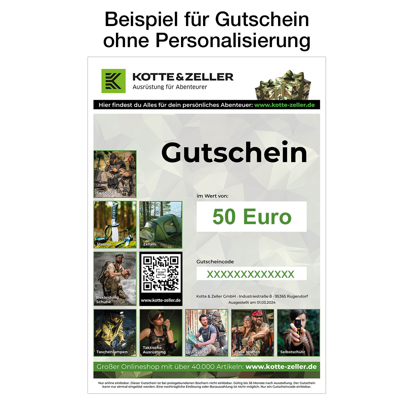 Geschenkgutschein 50 Euro - auf Wunsch personalisierbar Bild 2
