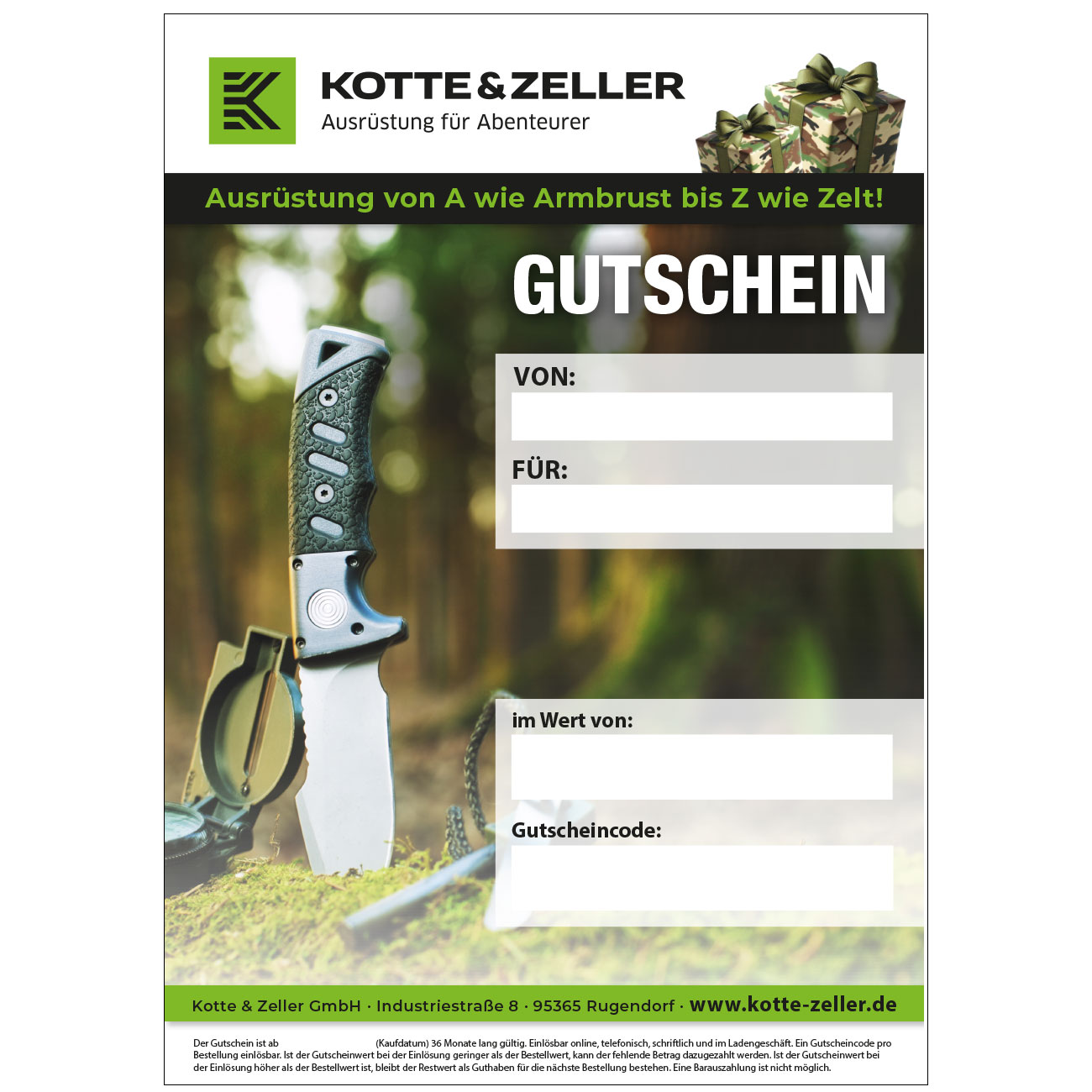 Geschenkgutschein zum Ausdrucken Motiv 2