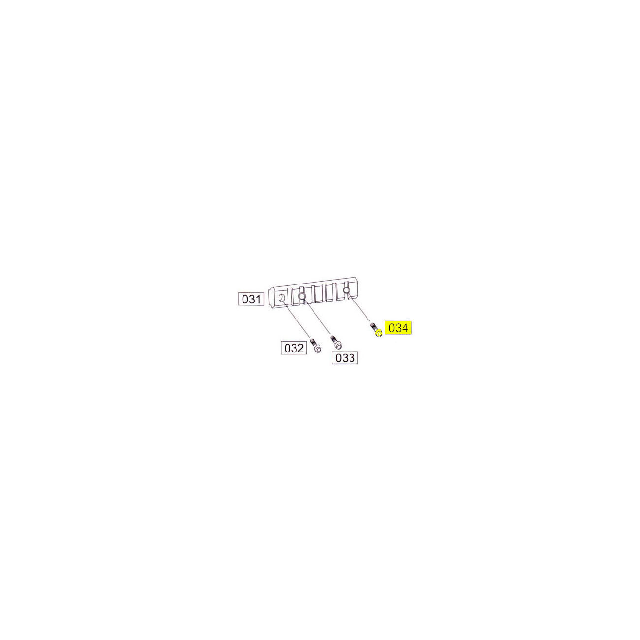 Wei-ETech SOCOM Part #034 Side Rail Screw B (2x)