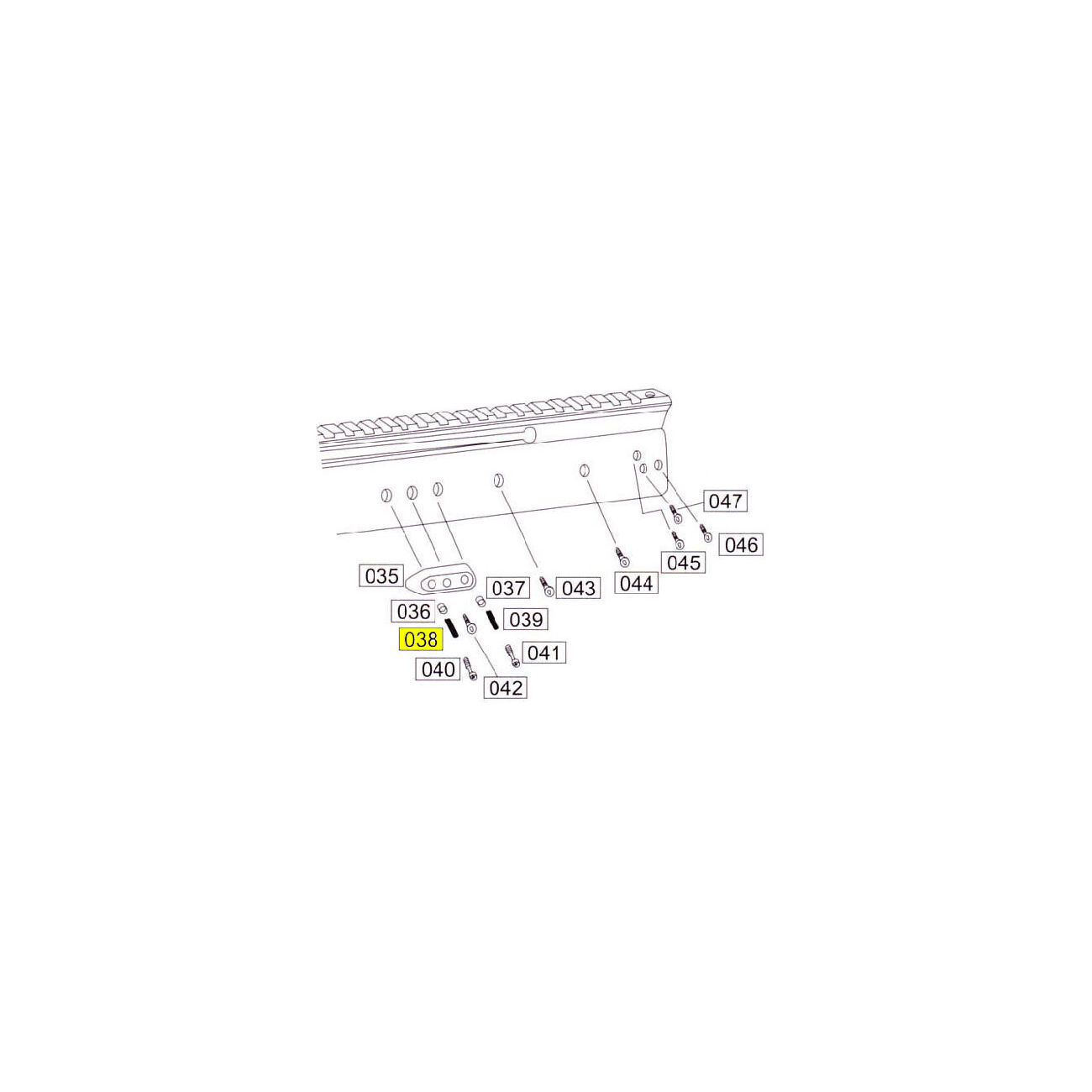 Wei-ETech SOCOM Part #038 Receiver Side Spring A (2x)