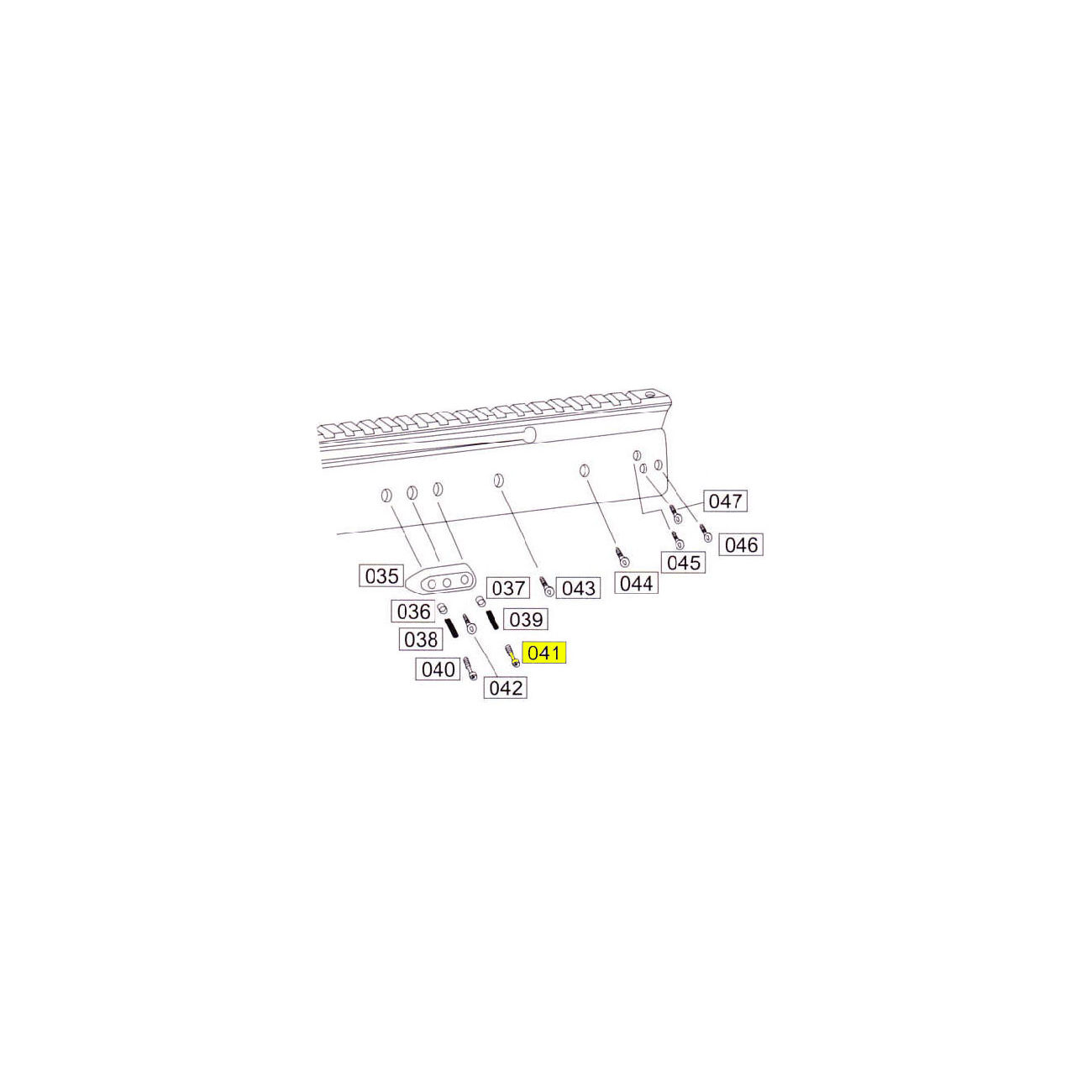 Wei-ETech SOCOM Part #041 Receiver Side Screw B (2x)