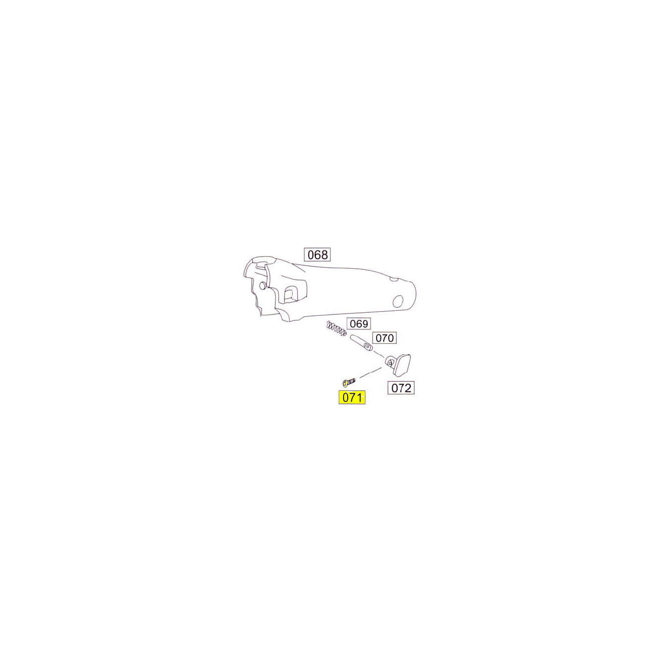 Wei-ETech SOCOM Part #071 Cheek Pad Screw