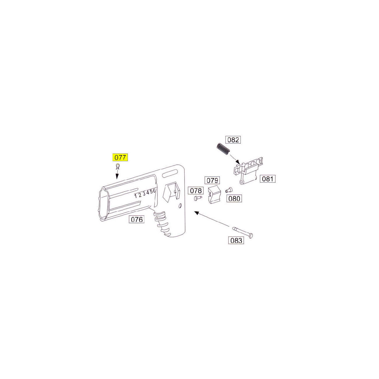 Wei-ETech SOCOM Part #077 Stock End Plate Fixing Ring