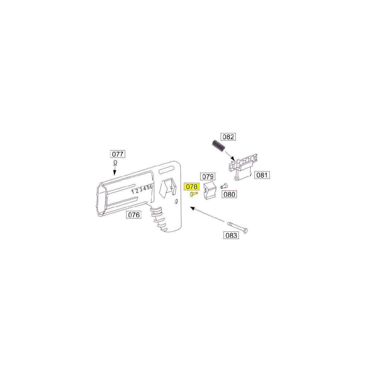 Wei-ETech SOCOM Part #078 Sliding Butt Stock Screw