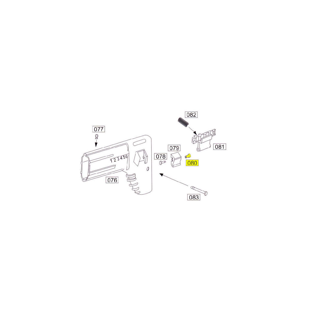 Wei-ETech SOCOM Part #080 Sliding Butt Stock Button