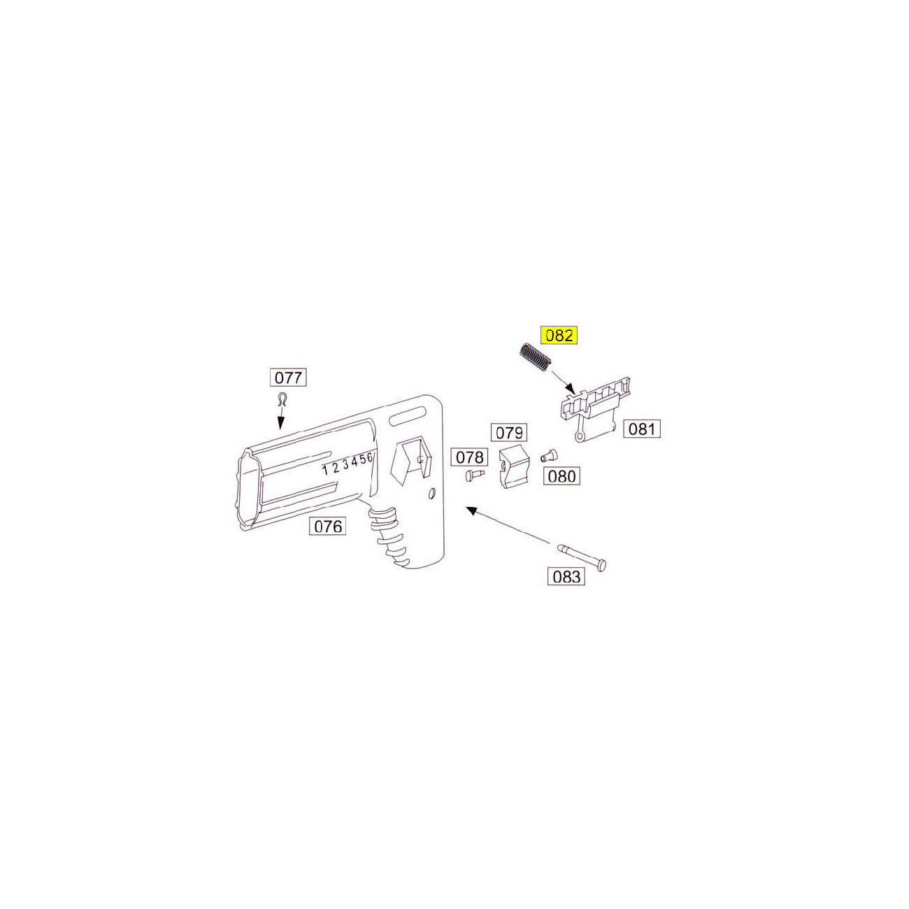 Wei-ETech SOCOM Part #082 Sliding Butt Stock Adjustment Spring