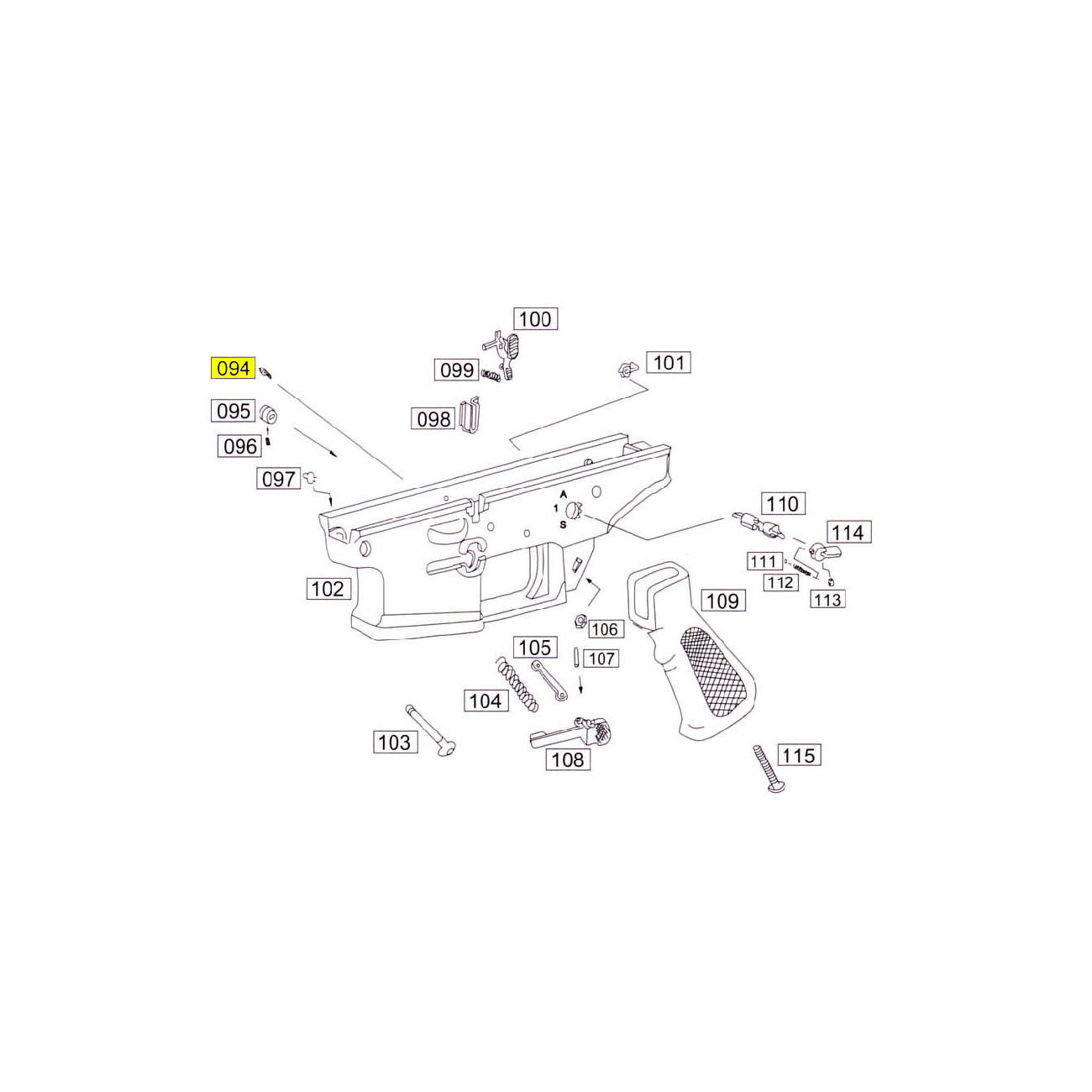 Wei-ETech SOCOM Part #094 Receiver Pin A