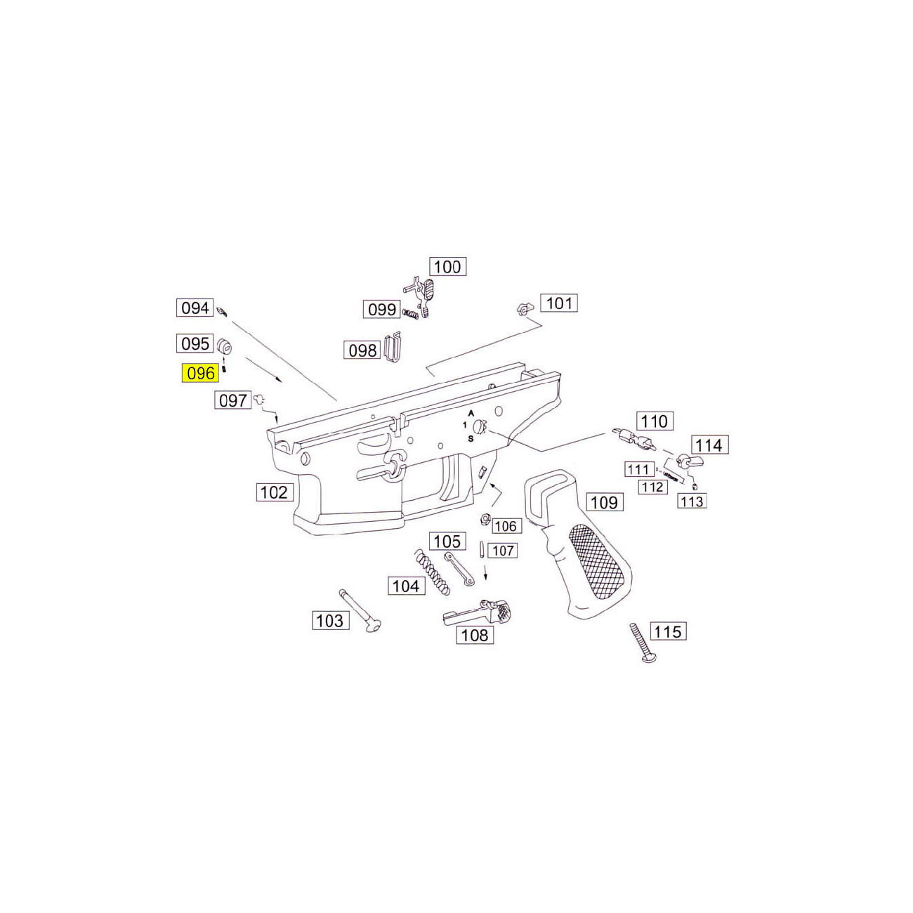 Wei-ETech SOCOM Part #096 Mag Catch Button Screw