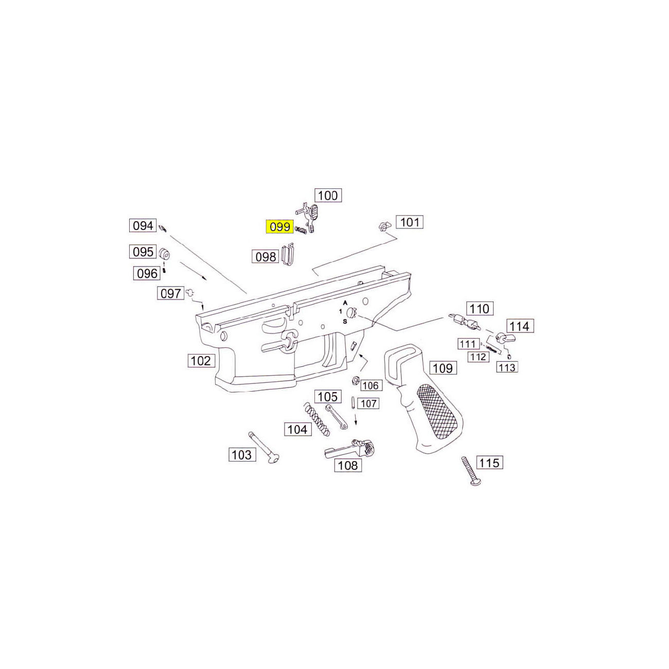 Wei-ETech SOCOM Part #099 Bolt Catch Spring