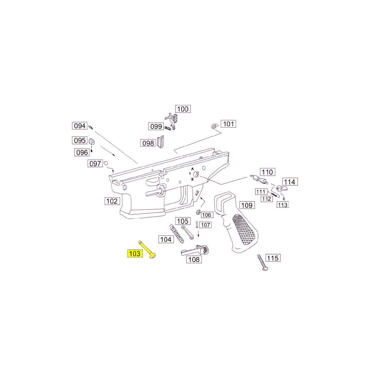 Wei-ETech SOCOM Part #103 Front Receiver Pin