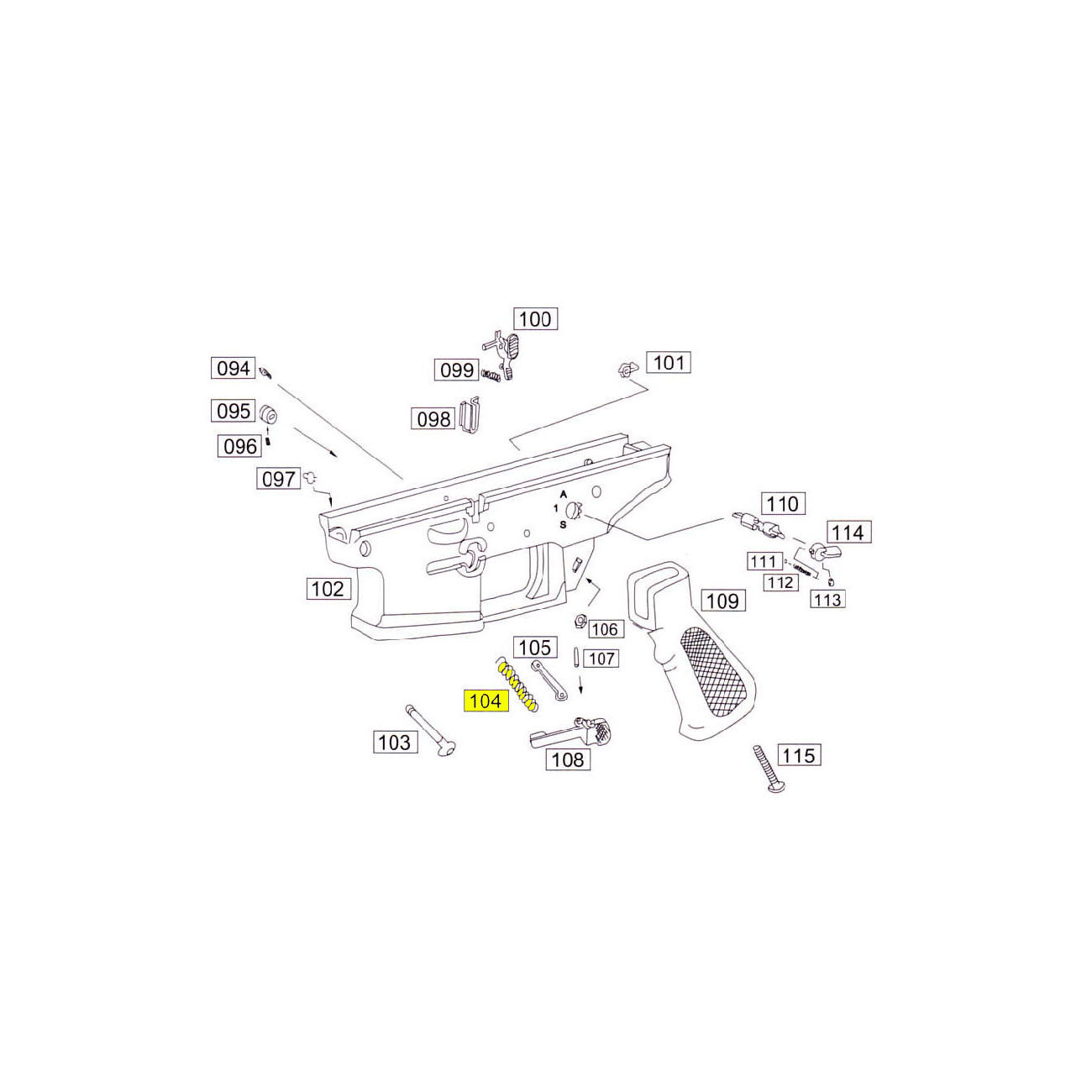 Wei-ETech SOCOM Part Nr.104 Mag Catch Spring