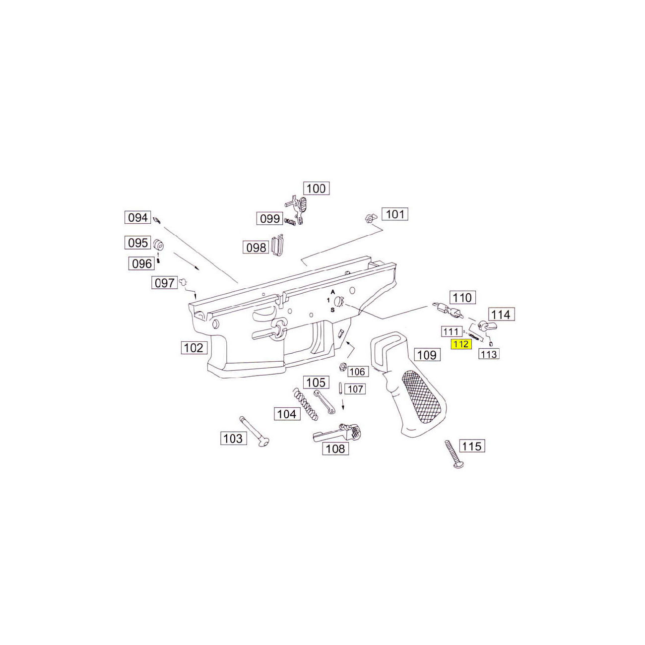 Wei-ETech SOCOM Part #112 Fire Selector Spring