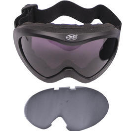 MFH Schutzbrille M44 schwarz mit Ersatzglas