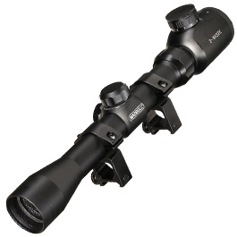 Madbull Zielfernrohr 3-9x32 E Leuchtabsehen inkl. Ringe für 22 mm Schiene