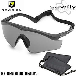 Revision ballistische Schutzbrille Sawfly Legacy MAX-Wrap Basic Kit schwarz Glasfarbe rauch-getnt
