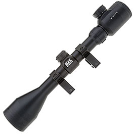 MAX Tactical Zielfernrohr 3-9x50E beleuchtet mit Ringe für 22 mm Schiene Bild 2