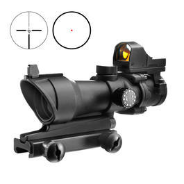 Aim-O TA01 Style Scope 4x32 beleuchtet mit Mini Red Dot schwarz AO 5320-BK