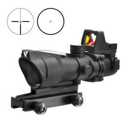 Aim-O TA01 Style Scope 4x32 Fiber bel. m.Micro RedDot Visier schwarz AO 1003-BK