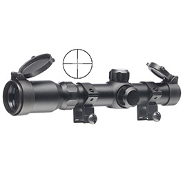 Aim-O 1-4x24 Tactical Zielfernrohr Mil-Dot f. 20-22mm Schienen schwarz AO 3039-BK