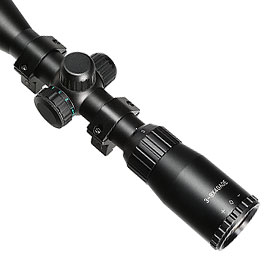 Max Tactical Premium Zielfernrohr 3-9x40 RGB-beleuchtet mit Montageringe für 11 mm Schiene schwarz Bild 5