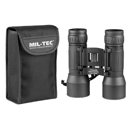 Mil-Tec Fernglas 10x42 faltbar schwarz inkl. Nylontragetasche