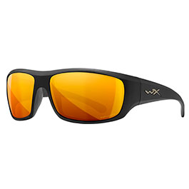 Wiley X Sonnenbrille Omega Captivate matt schwarz Glser Bronze verspiegelt polarisiert inkl. Brillenetui