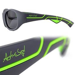 ActiveSol Sonnenbrille Kids @school sports 100% iger UV-Schutz grau/grün Bild 6