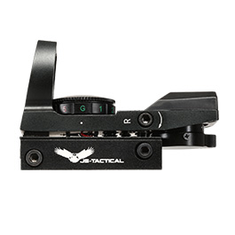 JS-Tactical Compact Red- / Green-Dot Sight mit 4 Absehen inkl. 20 - 22 mm Halterung schwarz Bild 2