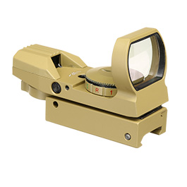 JS-Tactical Compact Red- / Green-Dot Sight mit 4 Absehen inkl. 20 - 22 mm Halterung Tan Bild 5