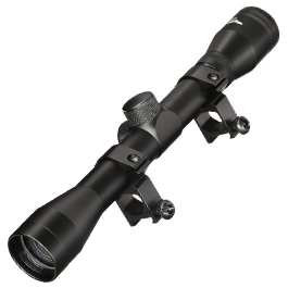JS-Tactical 4x32mm Standard Zielfernrohr inkl. 20 - 22mm Halteringe schwarz